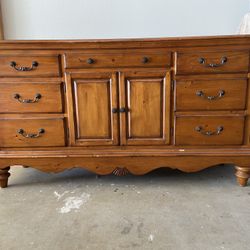 Bedroom Set- Dresser with Matching Mirror, 1 nightstand, Bed Frame