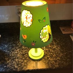 18” Decorative Light Green Double Shade Lamp