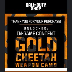 Call of Duty Cheetah Print Camo MW3 Warzone