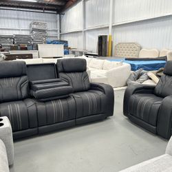 Love Seat With Side Couch Recliner 