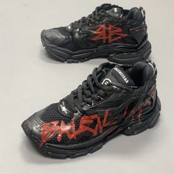 Balenciaga Runner Graffiti Black/Red Men’s SIZE 10 (New)
