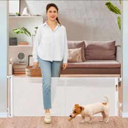 Borthmiu Short Retractable Baby Dog Pet Gate