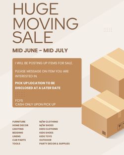 **MOVING SALE**