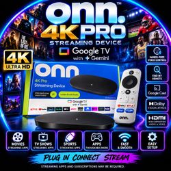 Onn 4K Pro Streaming Device with Google TV