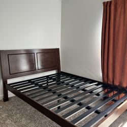 Wooden Bed Frame And Slats Queen Size 