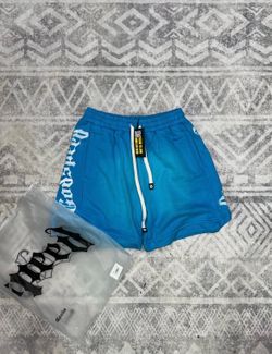 Blue cotton Godspeed shorts