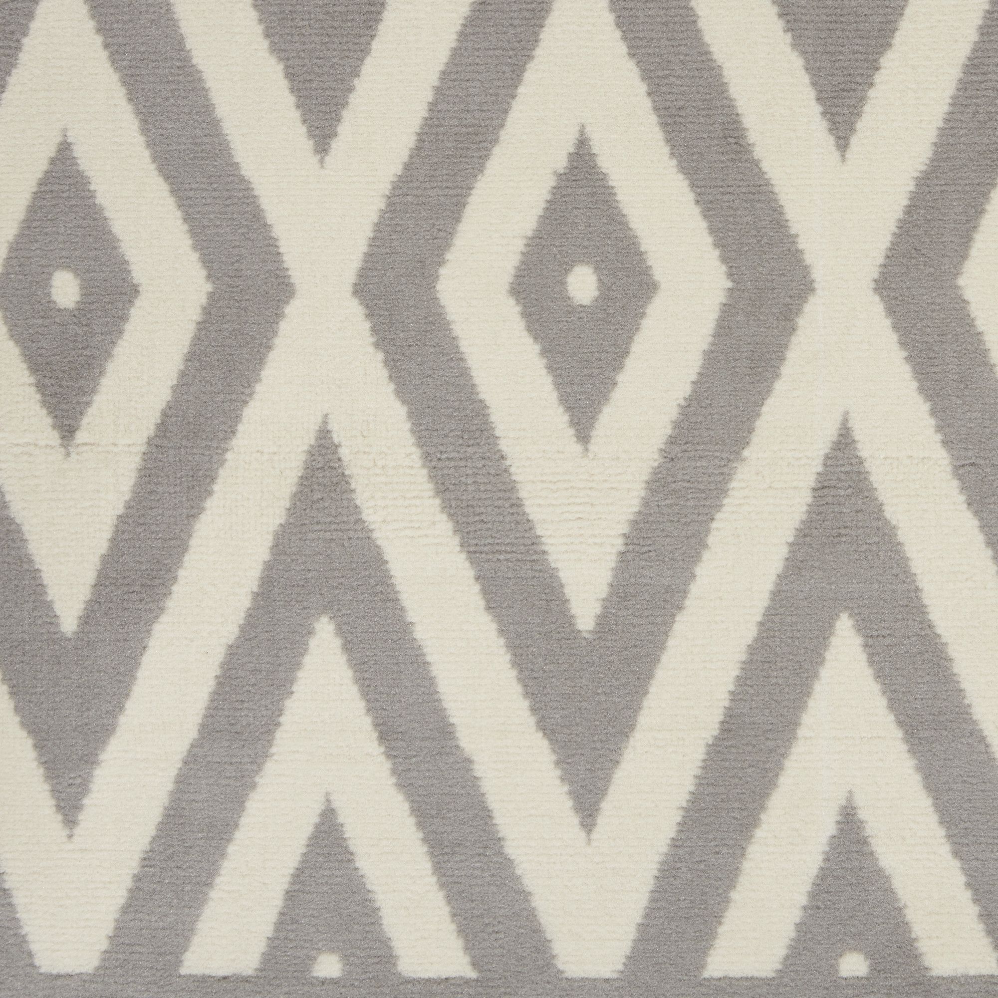Nourison Grafix Rectangle 6'X9' White And Grey Area Rug 099446719553