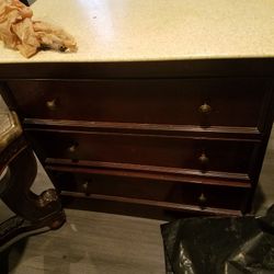 Marble Top Dresser Antique Style 