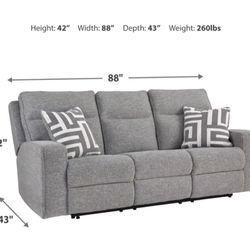 Dual Power Reclining Sofa