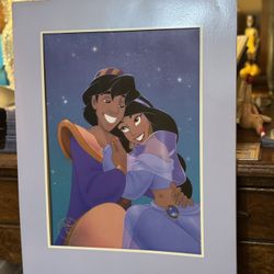 Disney Store ALADDIN Lithograph Litho 1993 Exclusive Commemorative RARE WALT