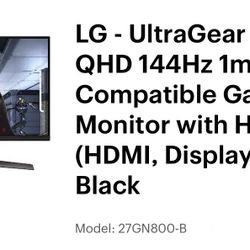 27” Lg Ultra gear Monitor