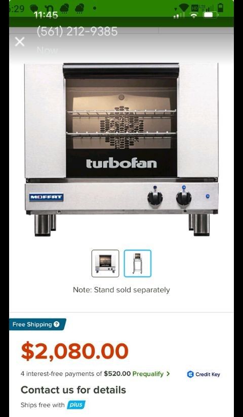 Moffat turbofan commercial oven