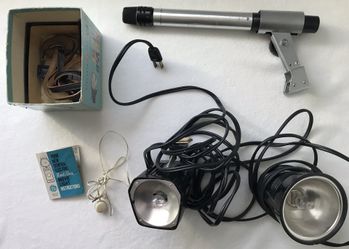 Vintage Camera Lights and Microphone
