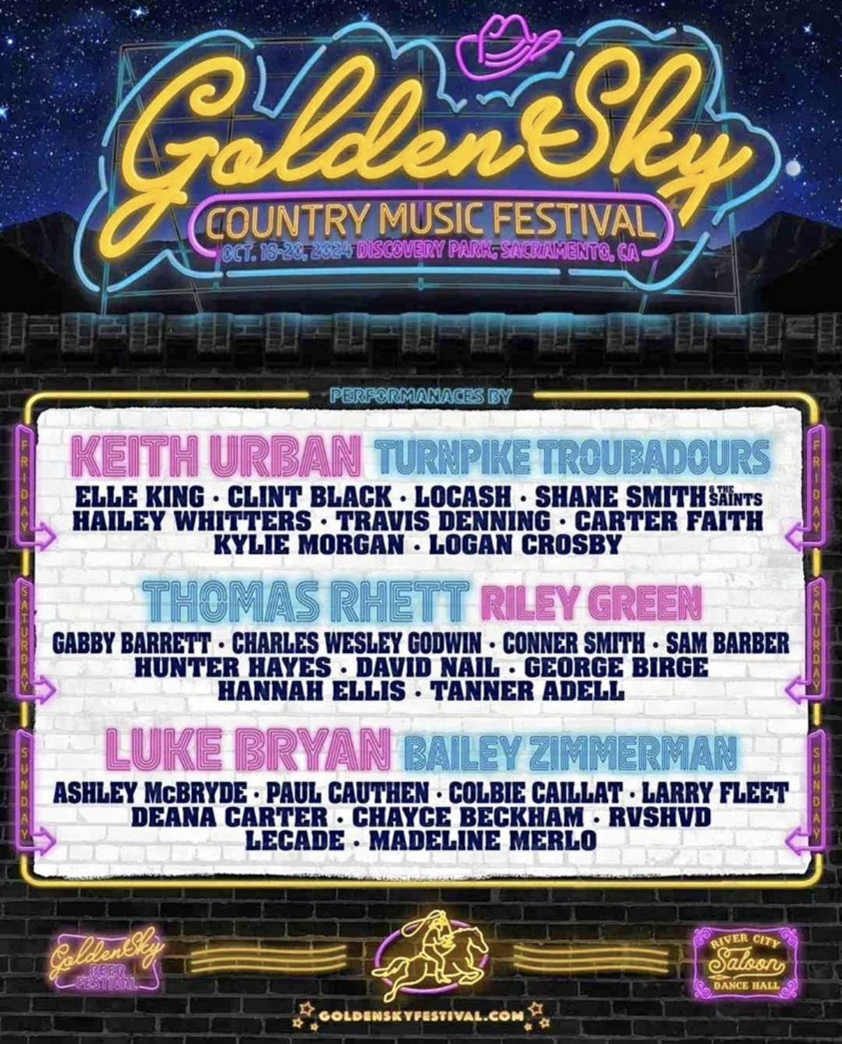 Golden Sky Festival General Admission Saturday - 3 Tickets