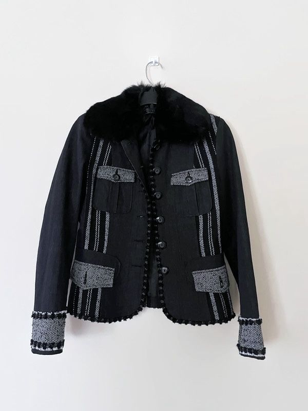 Sao Paulo Martin down blazer with removable faux Fur color