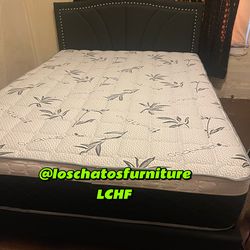 Queen size bed frame and mattress