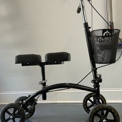 Dual Pad Steerable Knee Walker With Basket