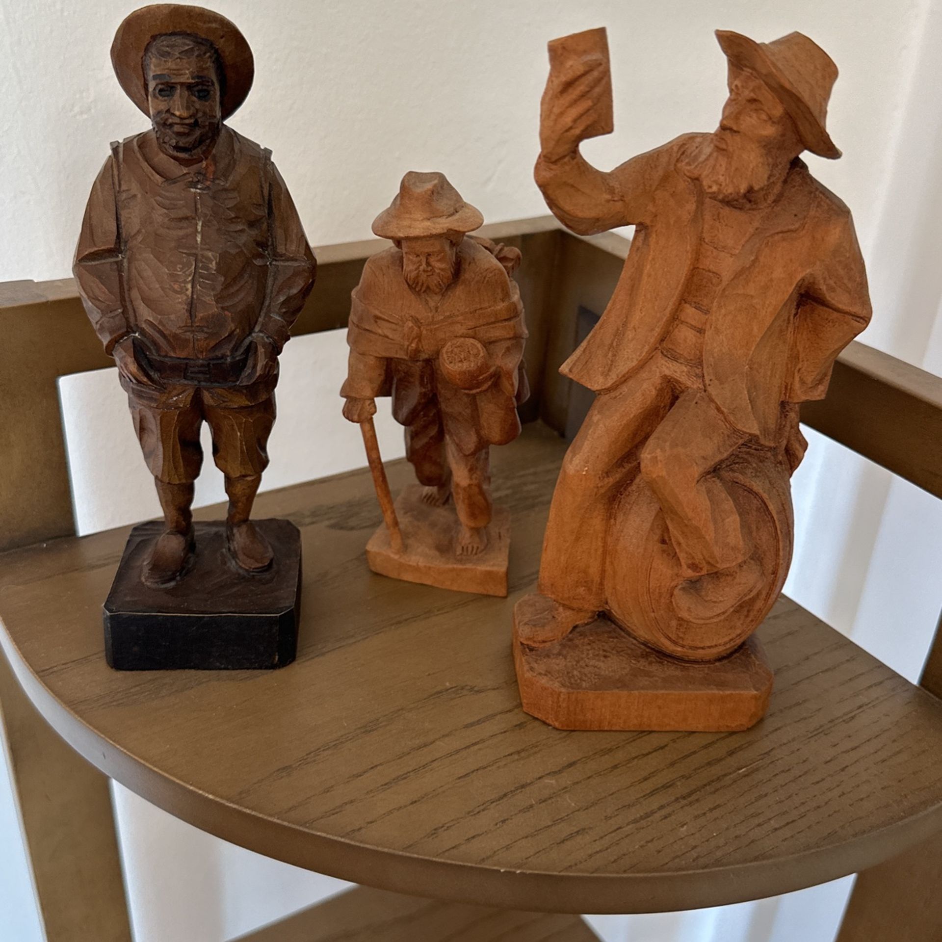 Carved wood statues
