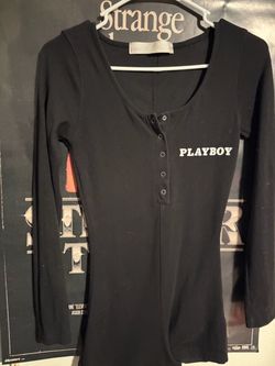 Playboy Black Long Sleeve body suit (Small)
