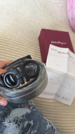 Salvatore Ferragamo Black Gancini Belt