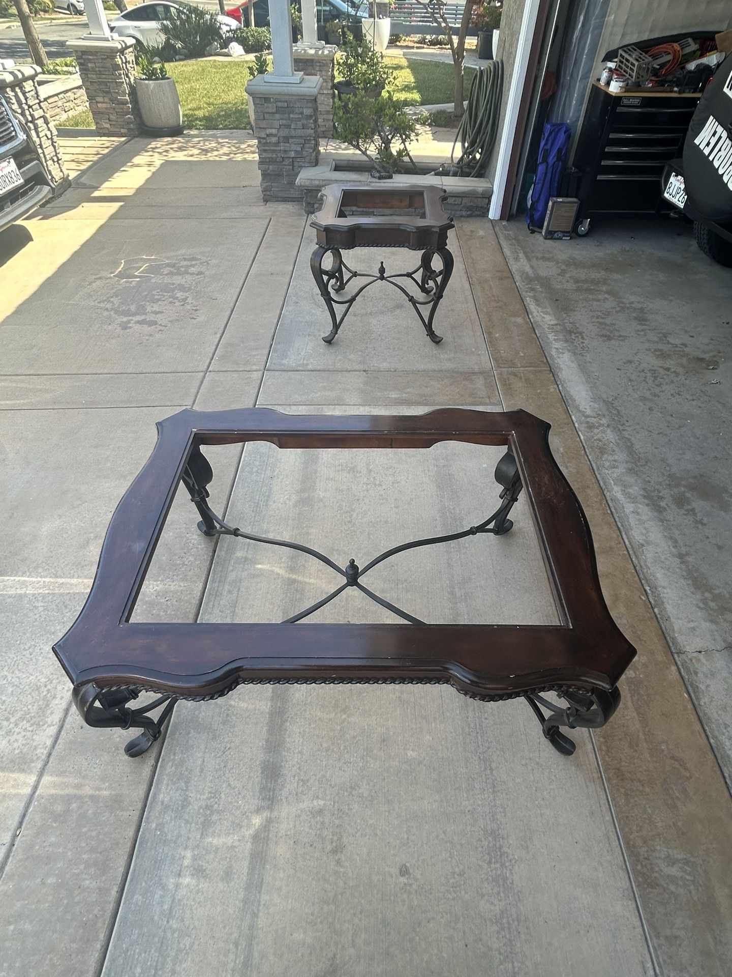 Large Solidly Built Coffee And End Tables