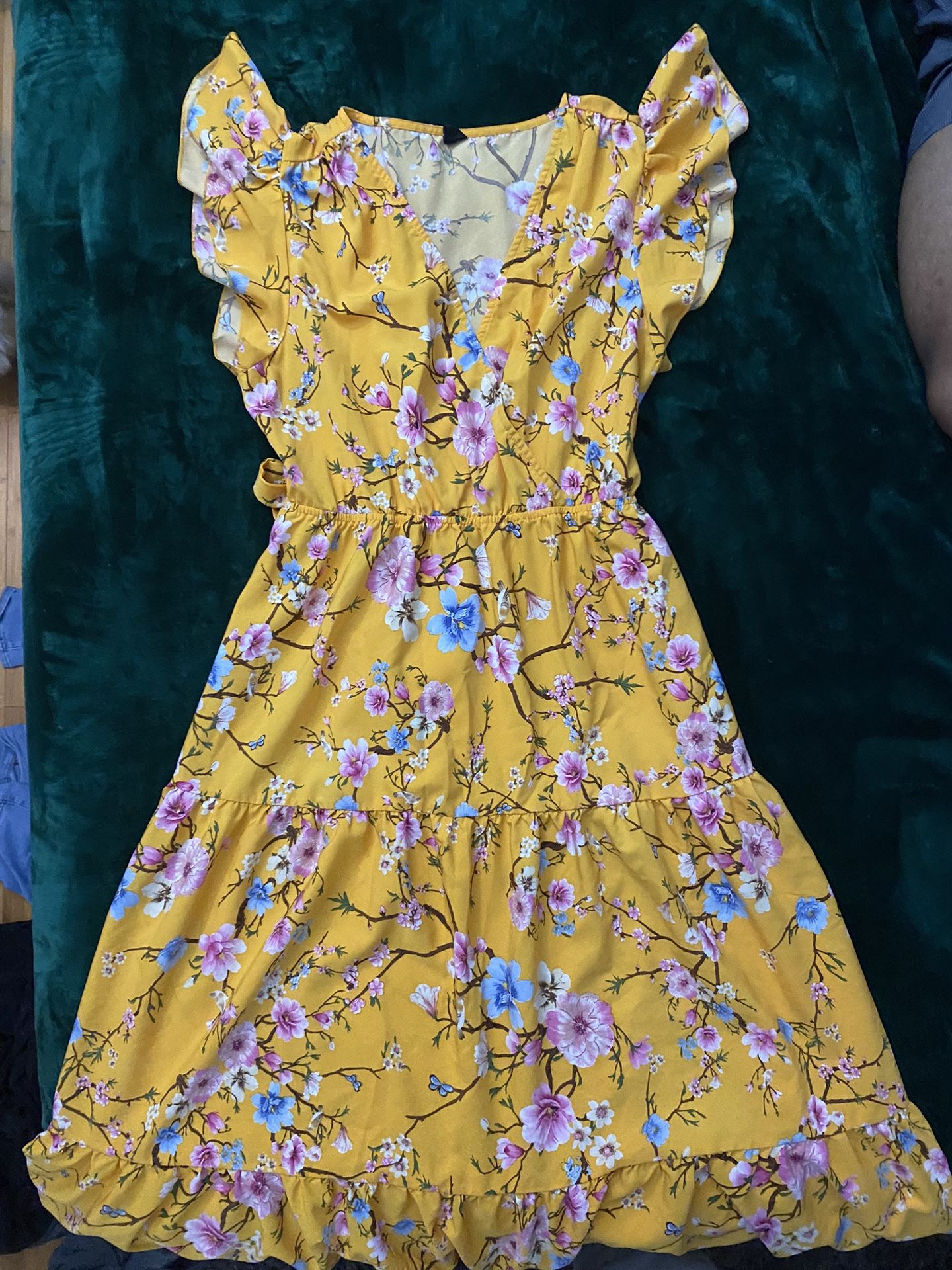 Yellow Floral Dress 