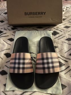 Burberry Check Slide Sandals