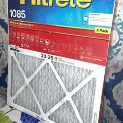 2 Pack Filtrete 20x25x1” Air Filter Allergen Defense Extra