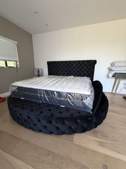 New In Box King Bed Frame With Mattress (Read Description Below)