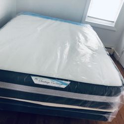 Brand New Comfort Queen Size With box spring Delivery available