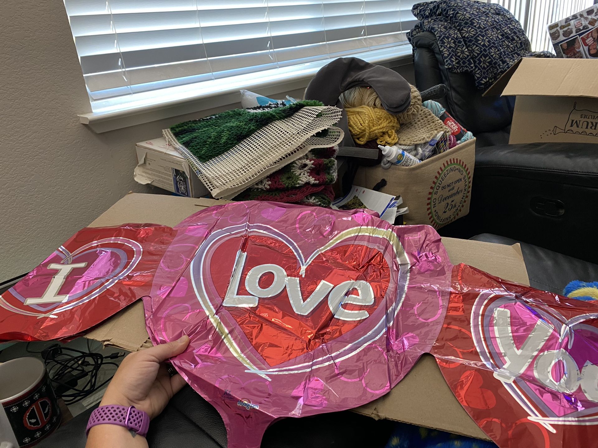 New I Love You 3 Heart Giant Foil Balloon!