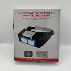 Rechargeable Head-Mounted Magnifier with  LED Light 