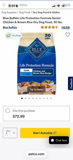 Blue Buffalo Life Protection Formula Senior Chicken & Brown Rice Dry Dog Food, 30 Ibs.