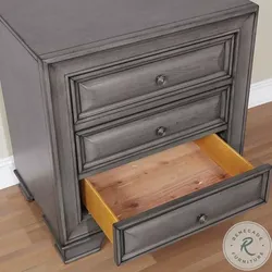 Elegant gray Nightstand / half-dresser