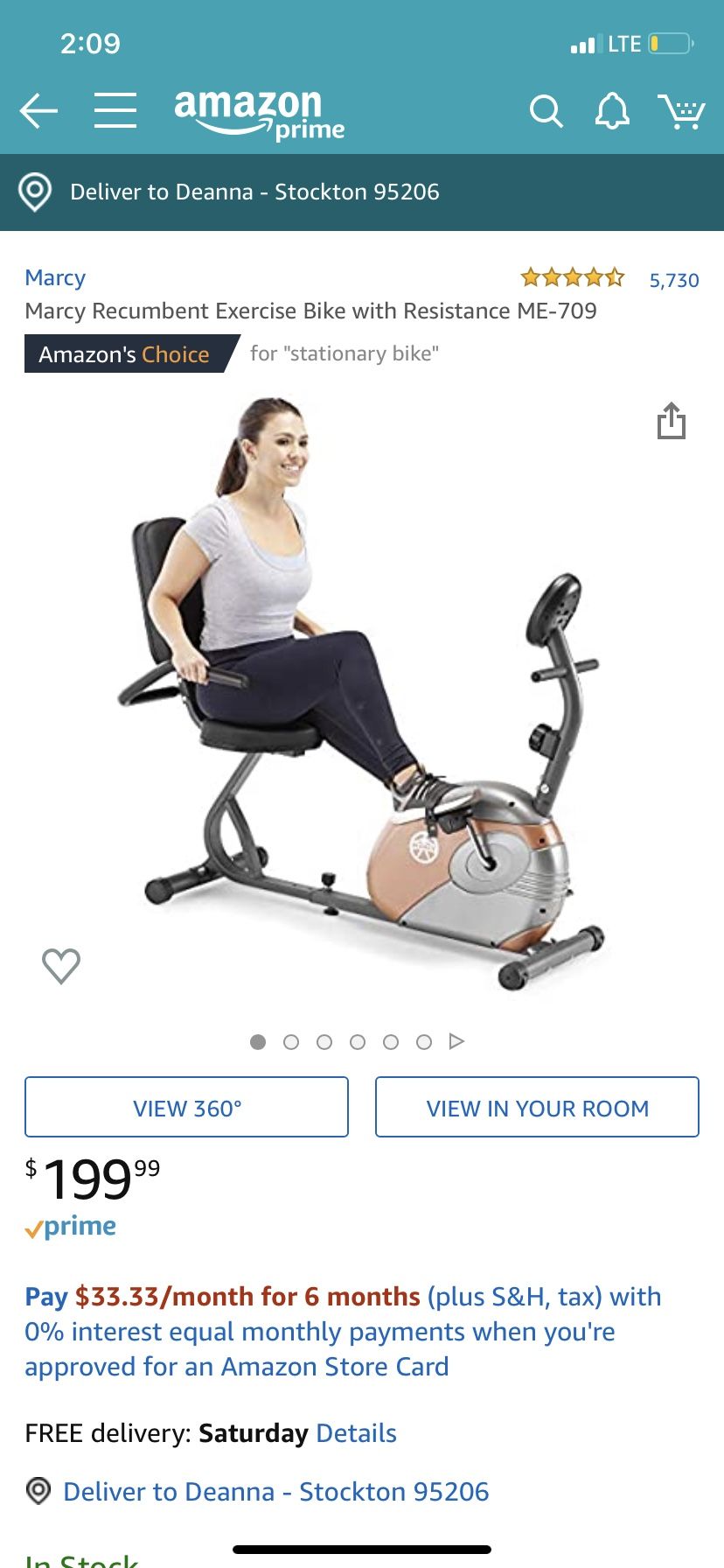 Marcy exercise bike