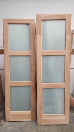 3 Panel White Laminated Closet Doors