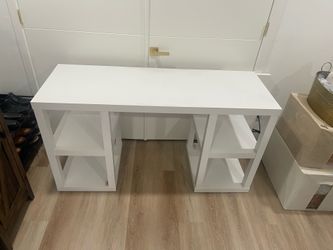 Minimalist White Desk