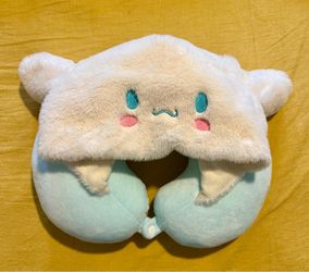 Cinnamoroll Neck Pillow with Hood – NEW, Super Comfy & Cozy