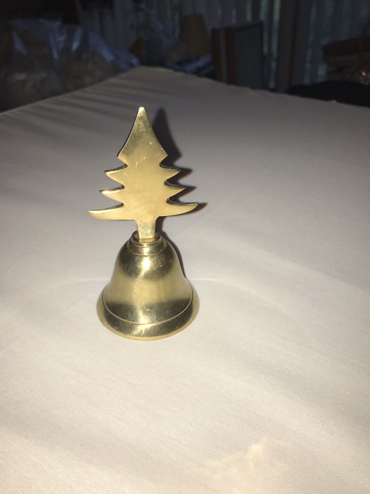 Vintage Solid brass bell with tree handle
