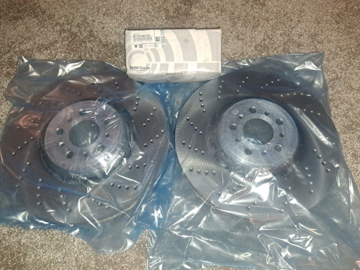 21-23 OEM BMW G80 G82 G83 M3 M4 Front Left Right Brake Disc Rotors Vented