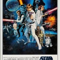 Star Wars Credit Sheet Movie Wall Poster 24"×36"