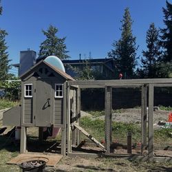 Chicken Coop with detached run and brooder box
