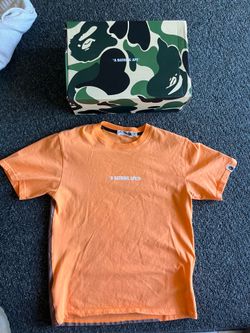 Orange bape tee shirt