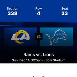 Rams versus Lions