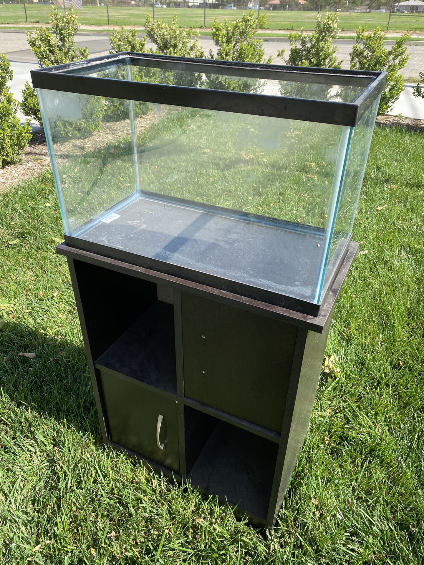 Fish Tank with Piece of Furniture and lid with light