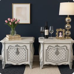 White Petite Side Tables End tables Nightstands 