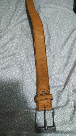 Ostrich skin belt