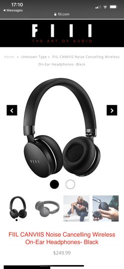 FIIL CANVIIS Noise Cancelling Wireless On - Ear Headphones - Black