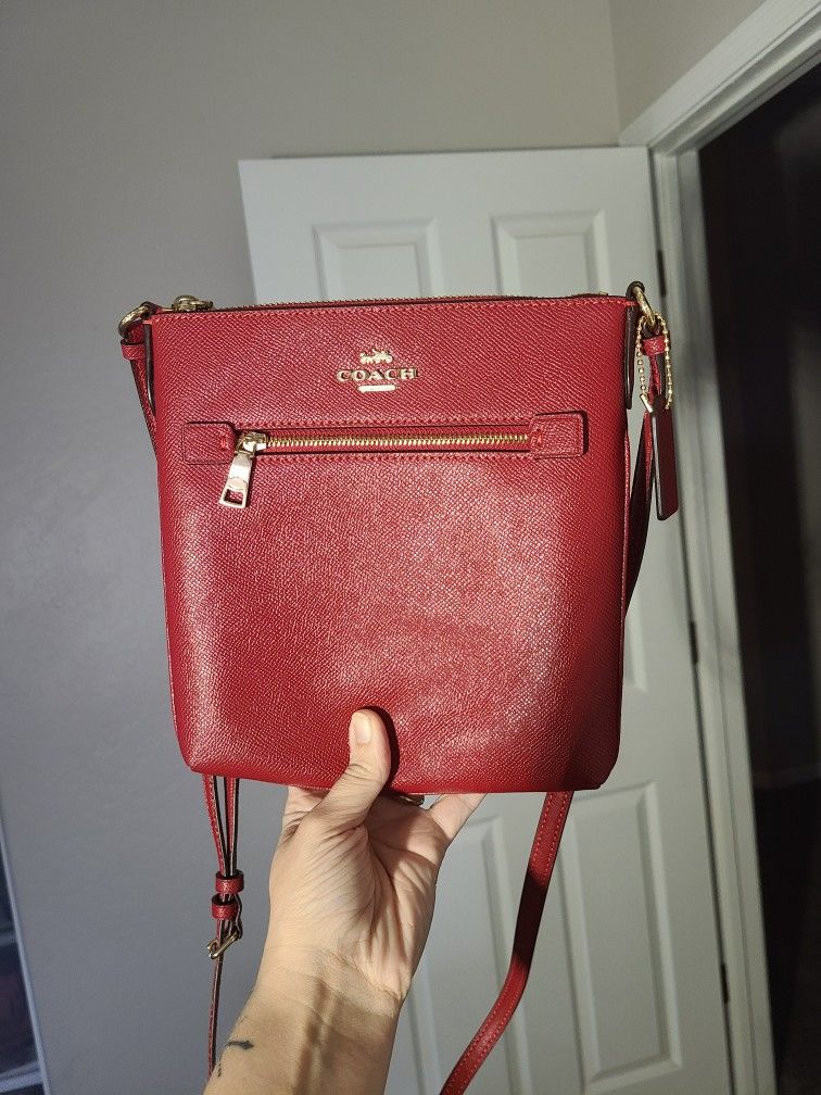Coach Rowan Red Crossbody Like New