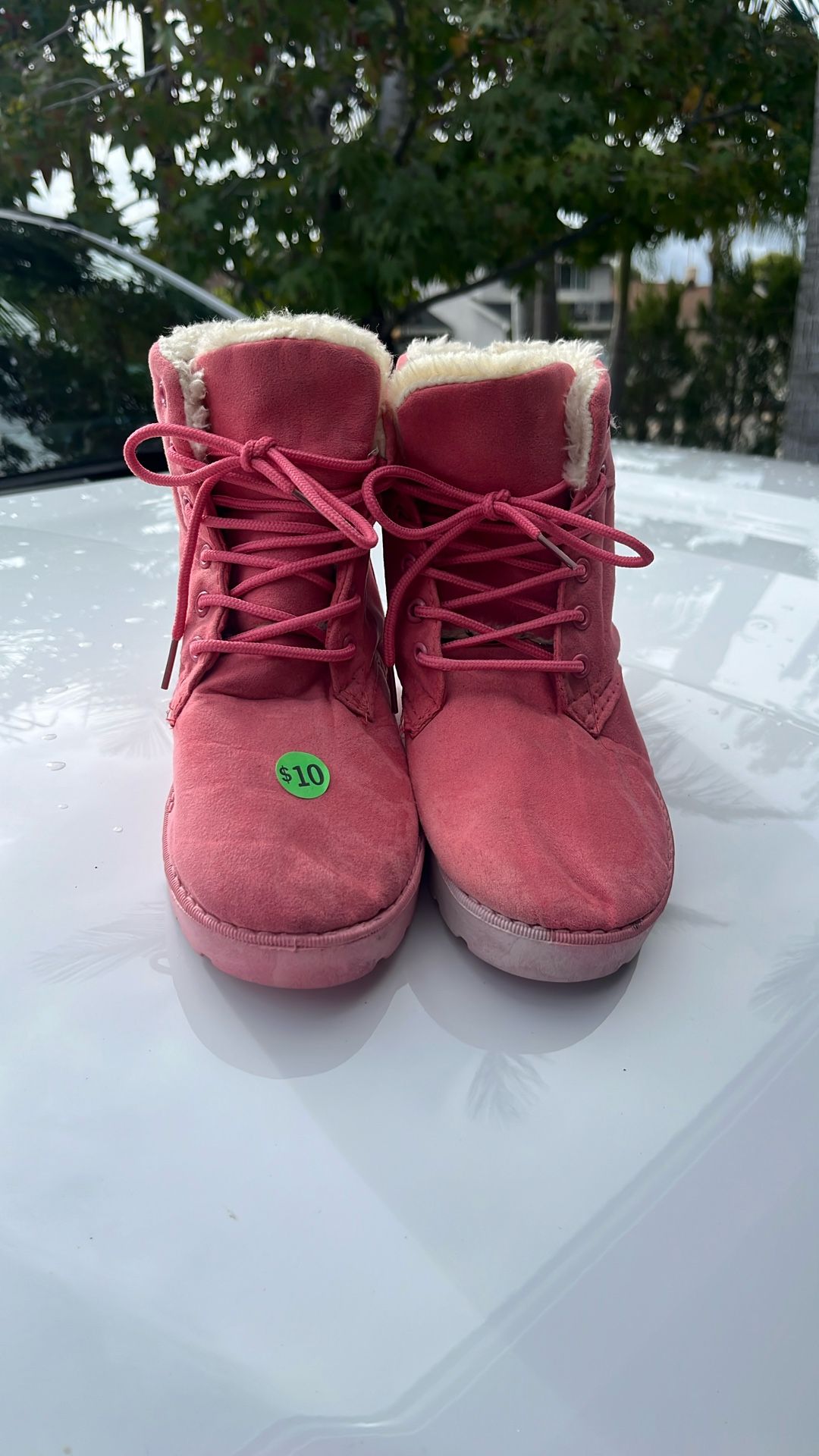 Size 3 Girls Pink Warm Boots